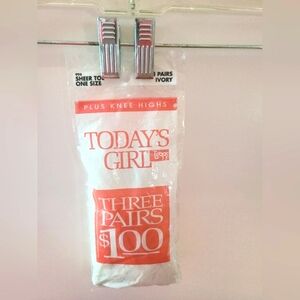 Vintage 90s Plus Size knee high stockings Pantyhose NWT Leggs